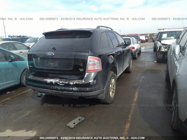 2FMDK48C58BB10565 - 2008 FORD EDGE SEL BLACK photo 4