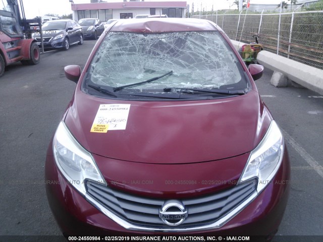 3N1CE2CP3FL414892 - 2015 NISSAN VERSA NOTE S/S PLUS/SV/SL/SR RED photo 6