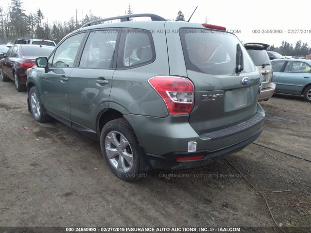 JF2SJABC7FH518735 - 2015 SUBARU FORESTER 2.5I GREEN photo 3