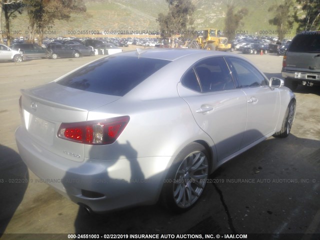 JTHBF5C23B5149055 - 2011 LEXUS IS 250 GRAY photo 4