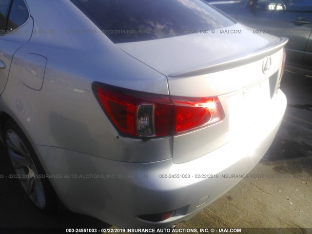 JTHBF5C23B5149055 - 2011 LEXUS IS 250 GRAY photo 6