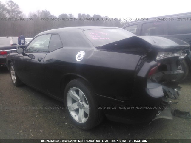 2C3CDYAG9EH251084 - 2014 DODGE CHALLENGER SXT BLACK photo 3