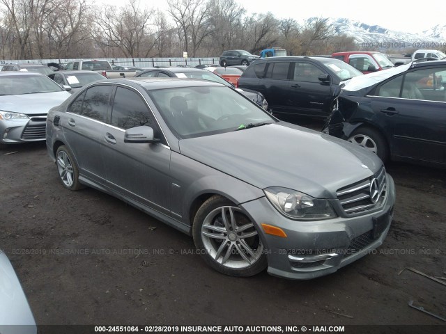 WDDGF4HB6CA637098 - 2012 MERCEDES-BENZ C 250 GRAY photo 1