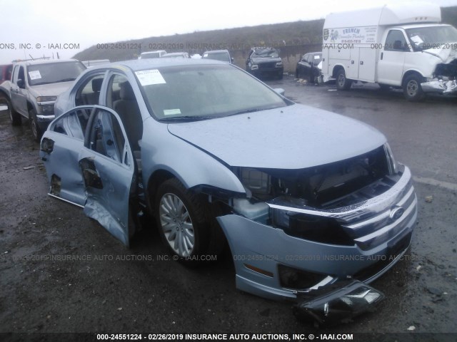 3FADP0L39BR135537 - 2011 FORD FUSION HYBRID BLUE photo 1