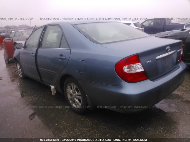 4T1BF32K64U573955 - 2004 TOYOTA CAMRY LE/XLE/SE BLUE photo 3