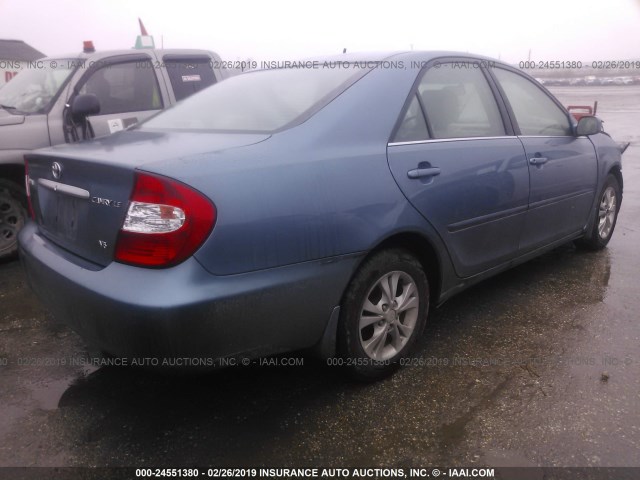 4T1BF32K64U573955 - 2004 TOYOTA CAMRY LE/XLE/SE BLUE photo 4