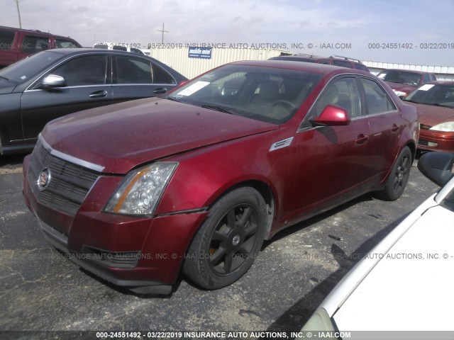 1G6DU57V390119827 - 2009 CADILLAC CTS HI FEATURE V6 RED photo 2