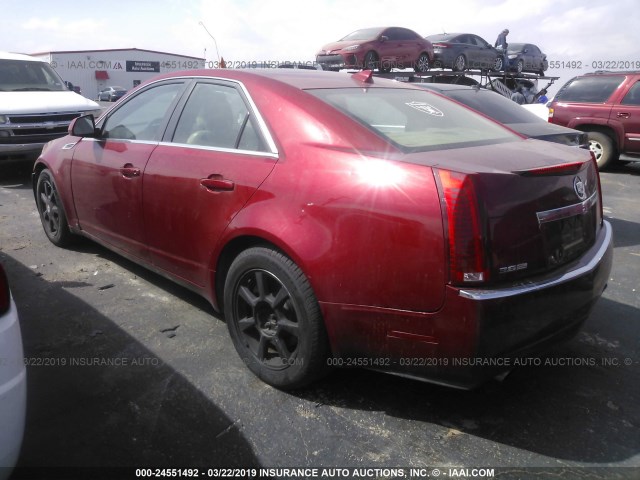 1G6DU57V390119827 - 2009 CADILLAC CTS HI FEATURE V6 RED photo 3