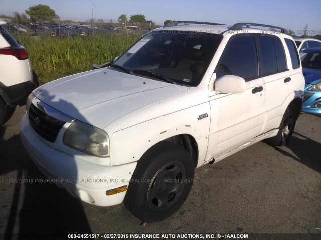 JS3TE62V724152350 - 2002 SUZUKI GRAND VITARA JLS/LIMITED WHITE photo 2