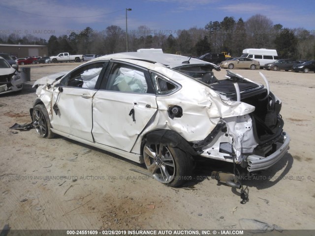 3FA6P0D9XFR255977 - 2015 FORD FUSION TITANIUM WHITE photo 3