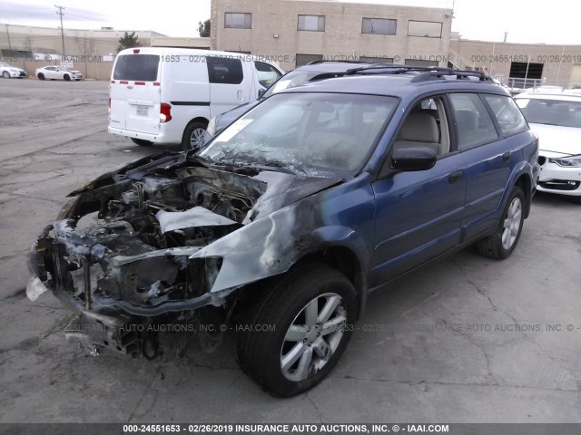 4S4BP61C277345947 - 2007 SUBARU LEGACY OUTBACK 2.5I BLUE photo 2