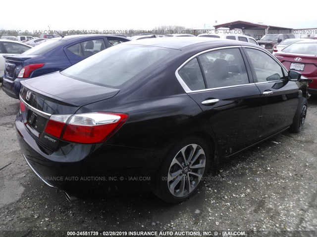 1HGCR2F5XFA256751 - 2015 HONDA ACCORD SPORT BLACK photo 4