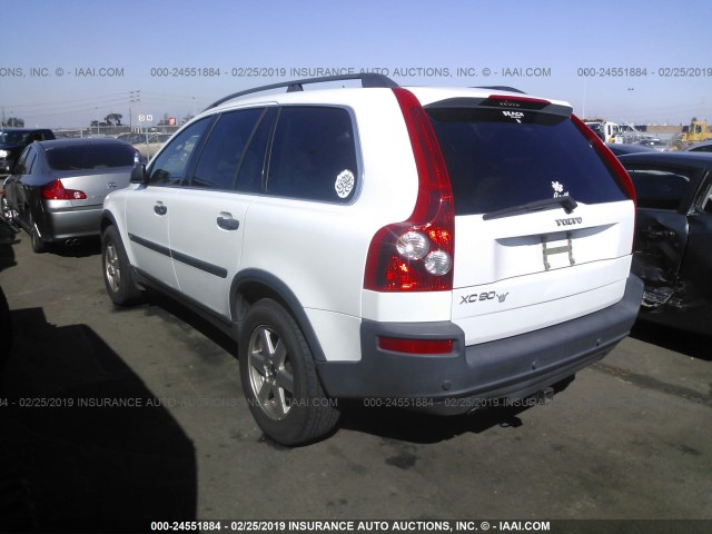 YV4CY592861290804 - 2006 VOLVO XC90 WHITE photo 3