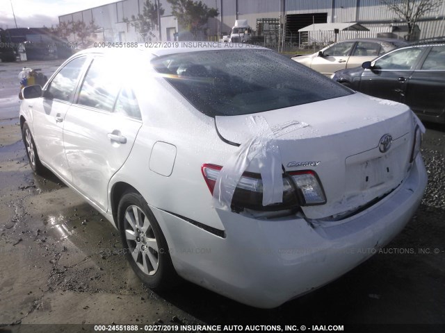 4T1BB46K39U076364 - 2009 TOYOTA CAMRY HYBRID WHITE photo 3