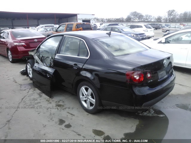 3VWRM71K88M177731 - 2008 VOLKSWAGEN JETTA SE/SEL BLACK photo 3