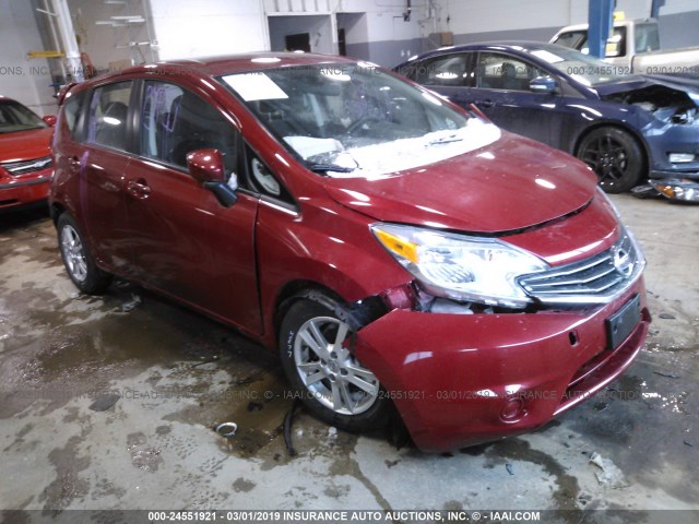 3N1CE2CPXFL426604 - 2015 NISSAN VERSA NOTE S/S PLUS/SV/SL/SR RED photo 1