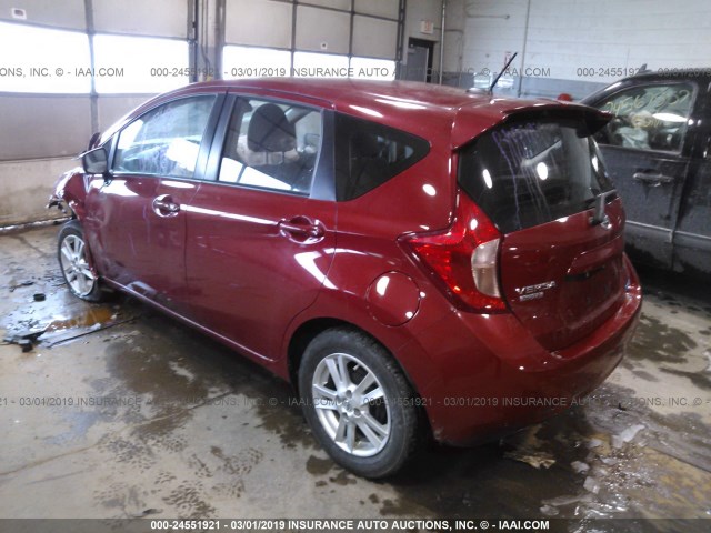 3N1CE2CPXFL426604 - 2015 NISSAN VERSA NOTE S/S PLUS/SV/SL/SR RED photo 3
