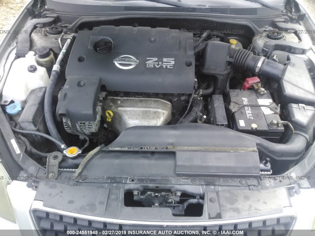 1N4AL11D86C207798 - 2006 NISSAN ALTIMA S/SL SILVER photo 10