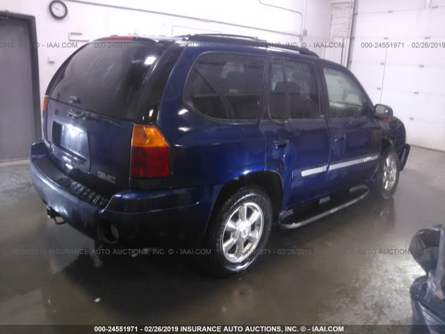 1GKDT13S632139459 - 2003 GMC ENVOY BLUE photo 4