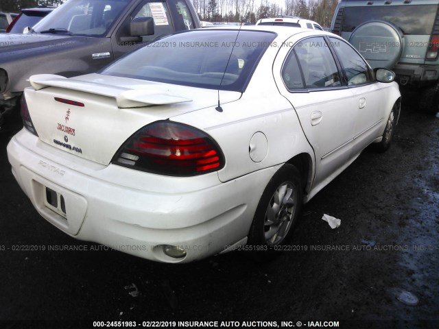 1G2NF52E34M537202 - 2004 PONTIAC GRAND AM SE1 WHITE photo 4