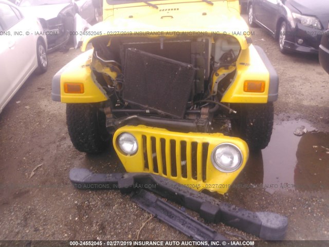 1J4FA44S06P717714 - 2006 JEEP WRANGLER / TJ UNLIMITED YELLOW photo 6