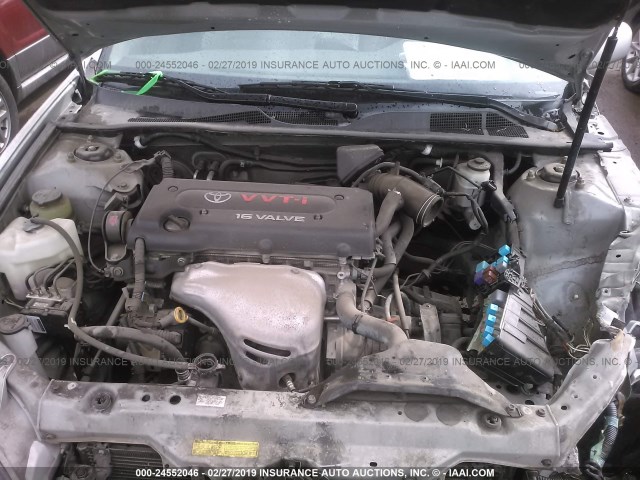 4T1BE30K14U924549 - 2004 TOYOTA CAMRY LE/XLE/SE SILVER photo 10
