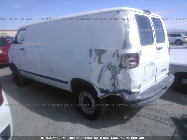 2B7JB21Y62K103505 - 2002 DODGE RAM VAN B2500 WHITE photo 3