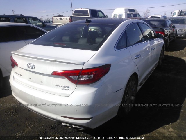 5NPE34AB7FH181632 - 2015 HYUNDAI SONATA SPORT/LIMITED WHITE photo 4