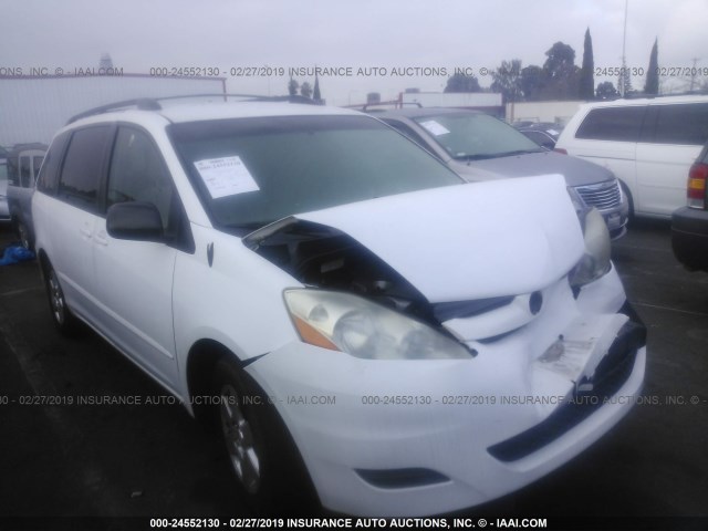 5TDZK23C59S254784 - 2009 TOYOTA SIENNA CE/LE WHITE photo 1