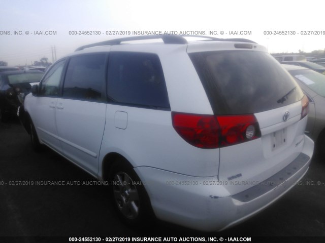 5TDZK23C59S254784 - 2009 TOYOTA SIENNA CE/LE WHITE photo 3