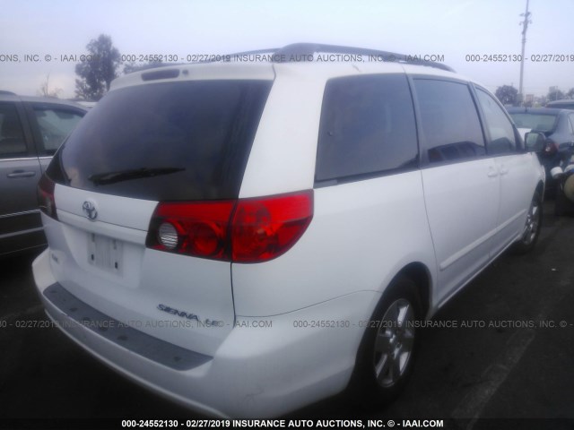 5TDZK23C59S254784 - 2009 TOYOTA SIENNA CE/LE WHITE photo 4