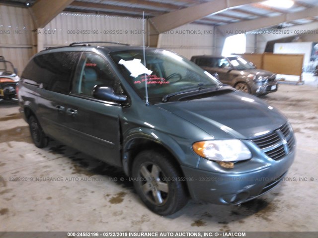 2D4GP44L57R292494 - 2007 DODGE GRAND CARAVAN SXT BLUE photo 1