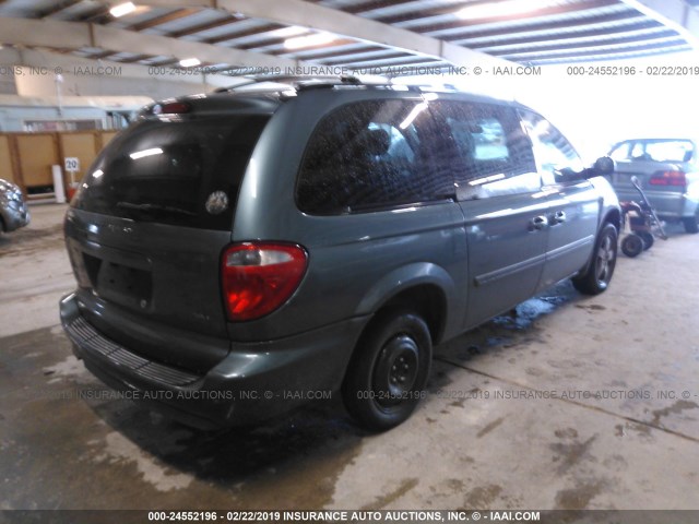 2D4GP44L57R292494 - 2007 DODGE GRAND CARAVAN SXT BLUE photo 4