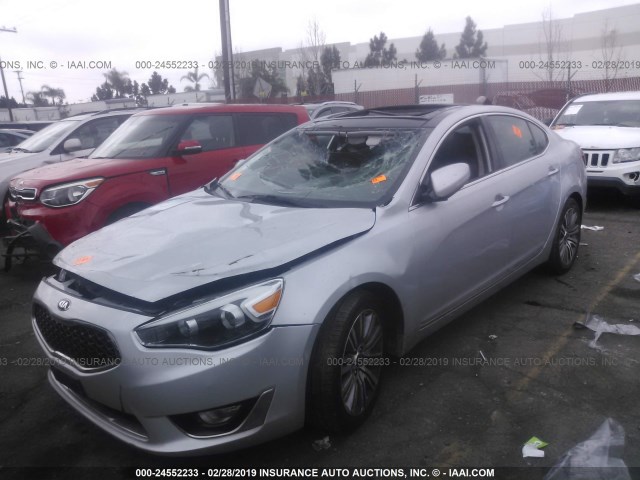 KNALN4D78G5218713 - 2016 KIA CADENZA LUXURY SILVER photo 2