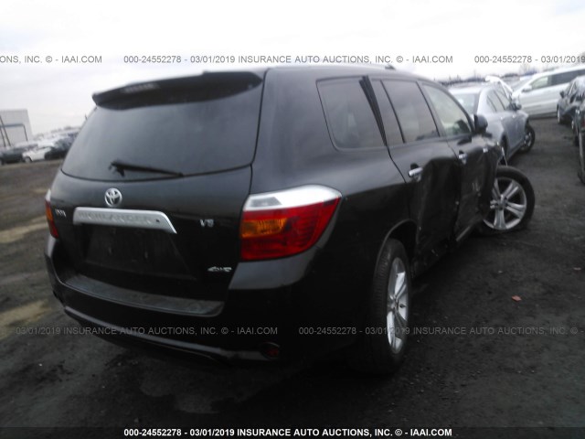 JTEES42A192146143 - 2009 TOYOTA HIGHLANDER LIMITED BLACK photo 4