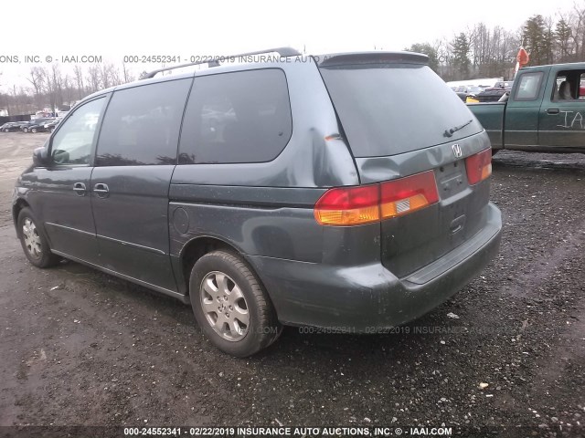 5FNRL18923B102333 - 2003 HONDA ODYSSEY EXL GRAY photo 3