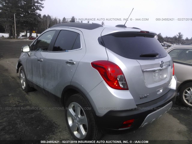 KL4CJGSB9GB733030 - 2016 BUICK ENCORE SILVER photo 3