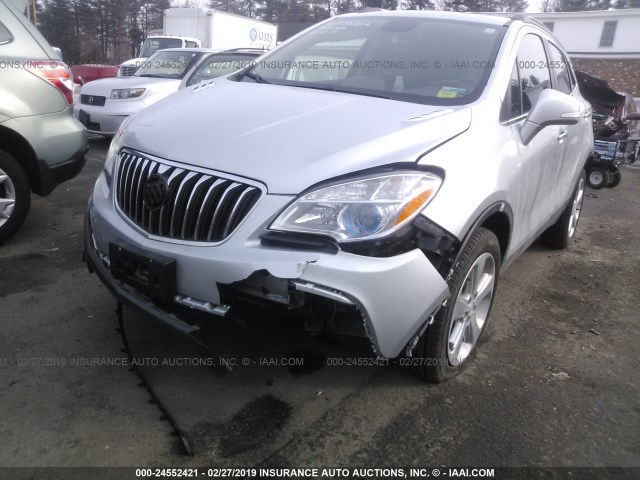 KL4CJGSB9GB733030 - 2016 BUICK ENCORE SILVER photo 6