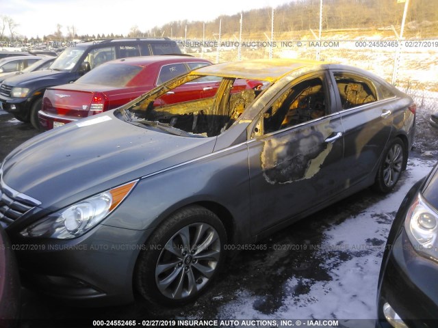 5NPEC4AC4CH406478 - 2012 HYUNDAI SONATA SE/LIMITED GRAY photo 2