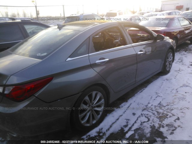 5NPEC4AC4CH406478 - 2012 HYUNDAI SONATA SE/LIMITED GRAY photo 4