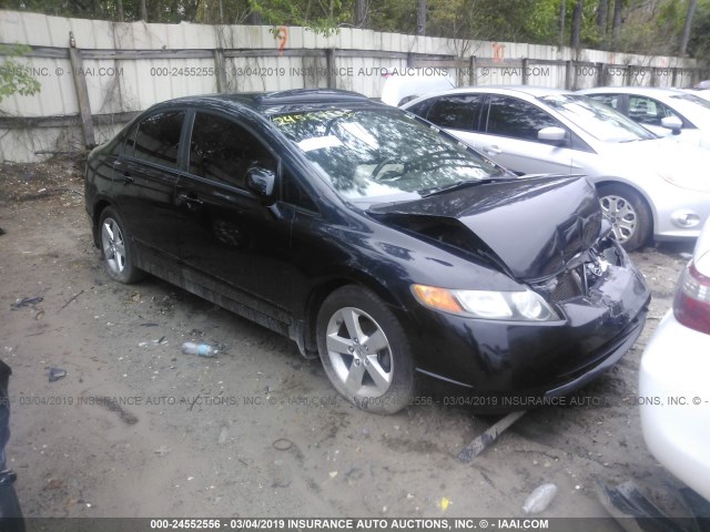 1HGFA16908L079863 - 2008 HONDA CIVIC EXL BLACK photo 1