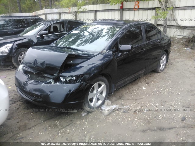 1HGFA16908L079863 - 2008 HONDA CIVIC EXL BLACK photo 2