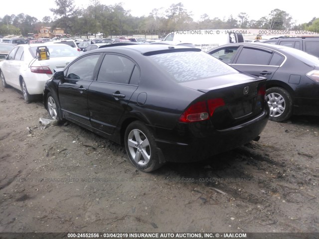 1HGFA16908L079863 - 2008 HONDA CIVIC EXL BLACK photo 3