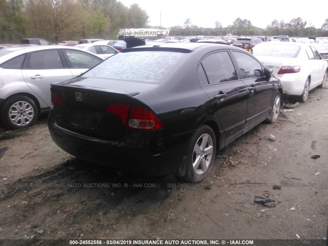 1HGFA16908L079863 - 2008 HONDA CIVIC EXL BLACK photo 4