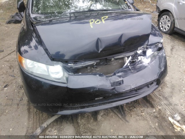 1HGFA16908L079863 - 2008 HONDA CIVIC EXL BLACK photo 6