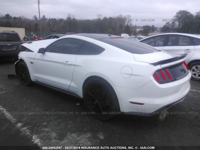 1FA6P8CF6F5373663 - 2015 FORD MUSTANG GT WHITE photo 3