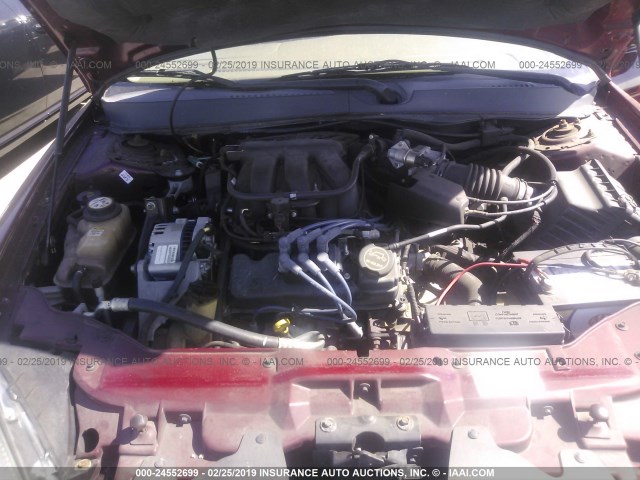 1FAFP56U47A135246 - 2007 FORD TAURUS SEL RED photo 10