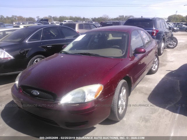 1FAFP56U47A135246 - 2007 FORD TAURUS SEL RED photo 2