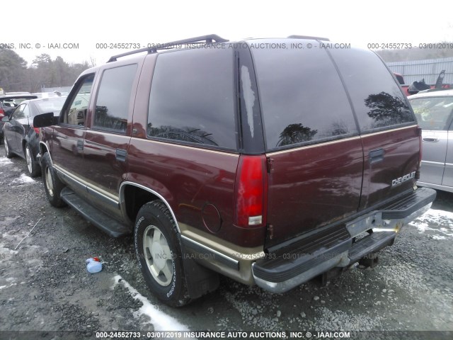 1GNEK13R1XJ387556 - 1999 CHEVROLET TAHOE K1500 RED photo 3