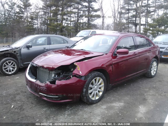 1C3BC1FBXBN512826 - 2011 CHRYSLER 200 TOURING RED photo 2